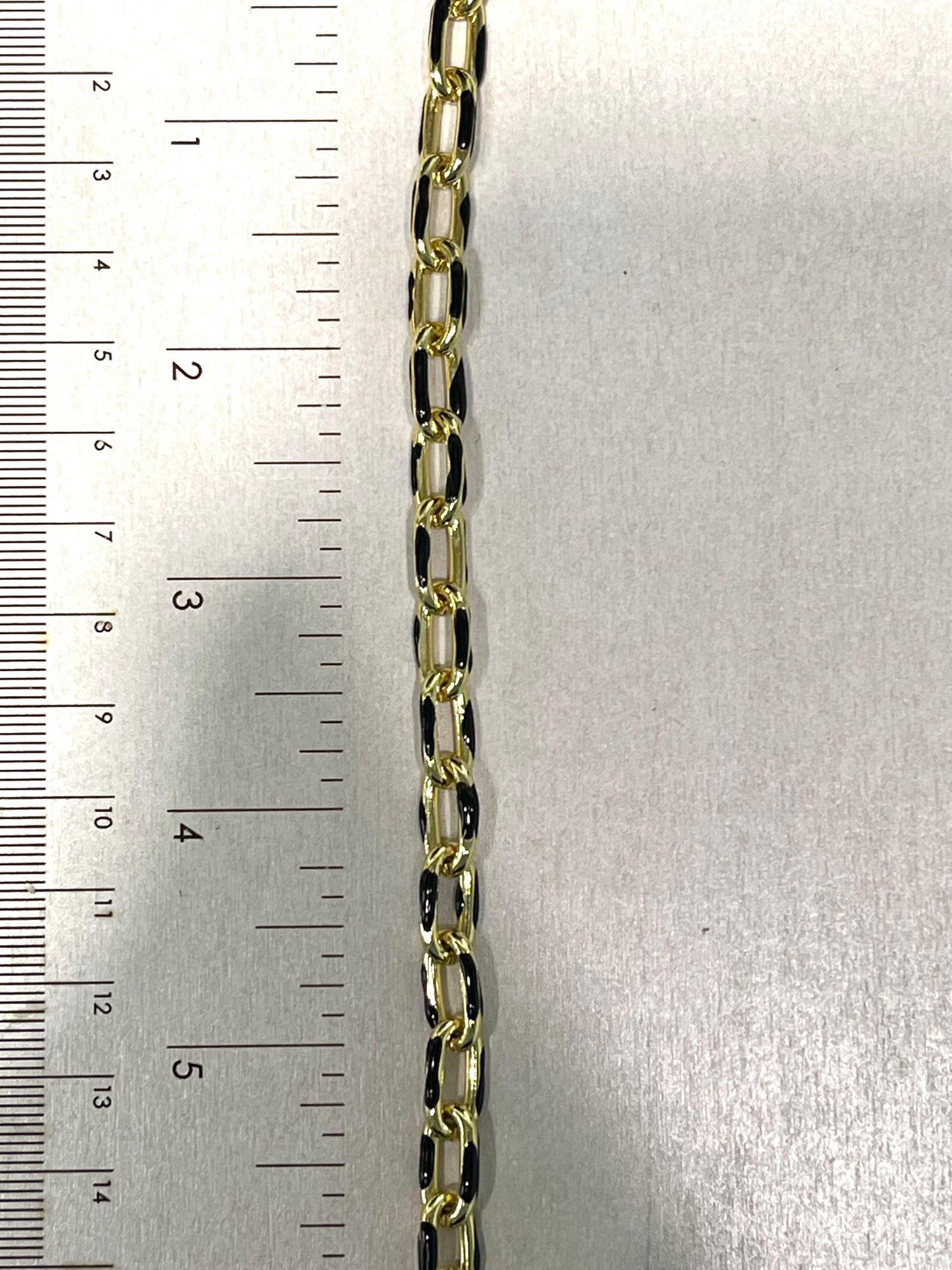 Black Gold Enamel Chain