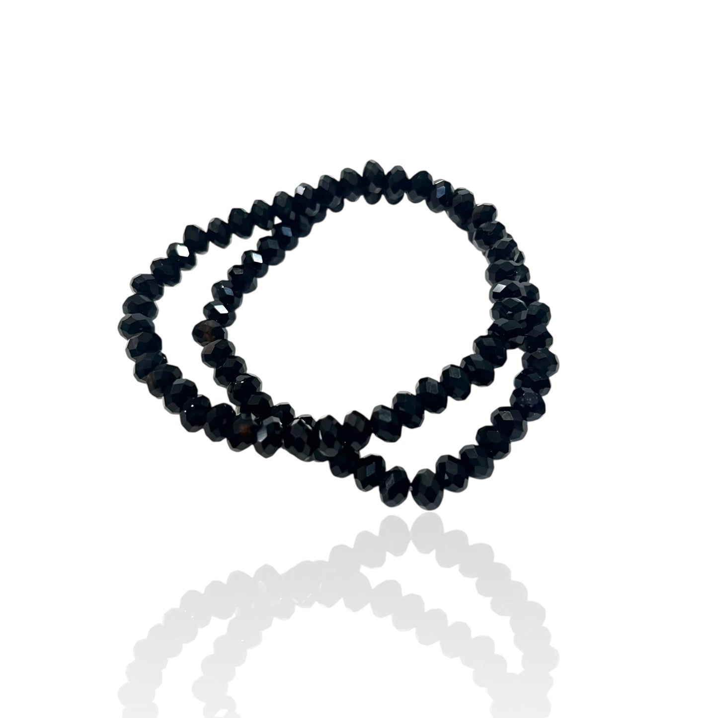 6mm faceted bead bracelet