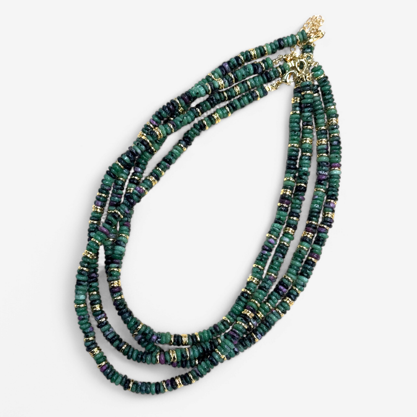 Ethereal Bead Necklaces Dark Green Necklace