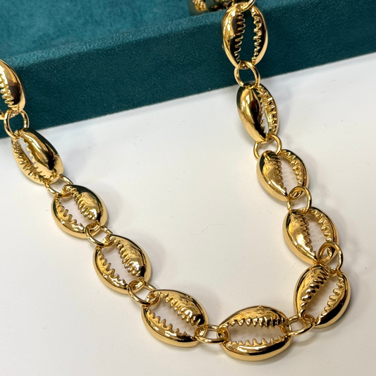 Cowrie Shell Gold Chain