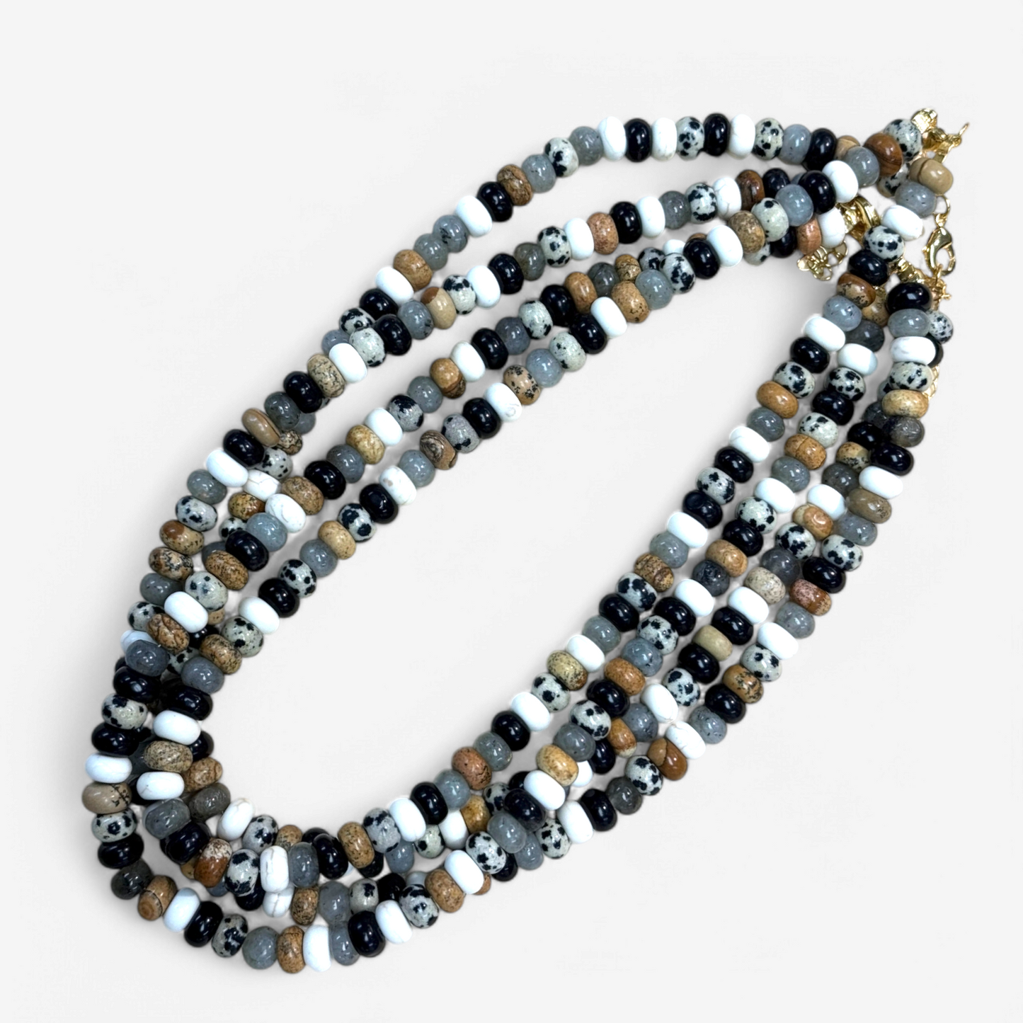 Monochrome Bead Necklaces jasper beads