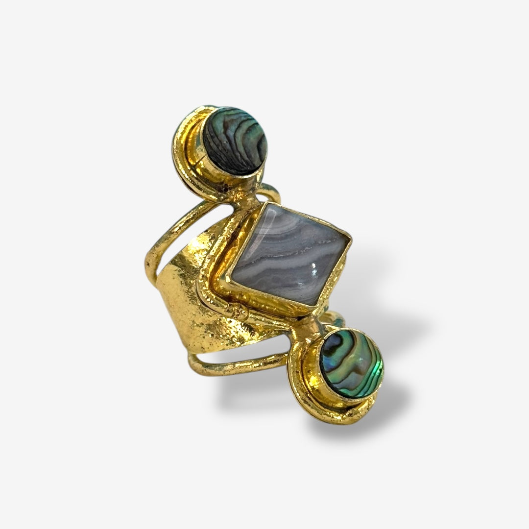 Black Onyx and Labradorite
