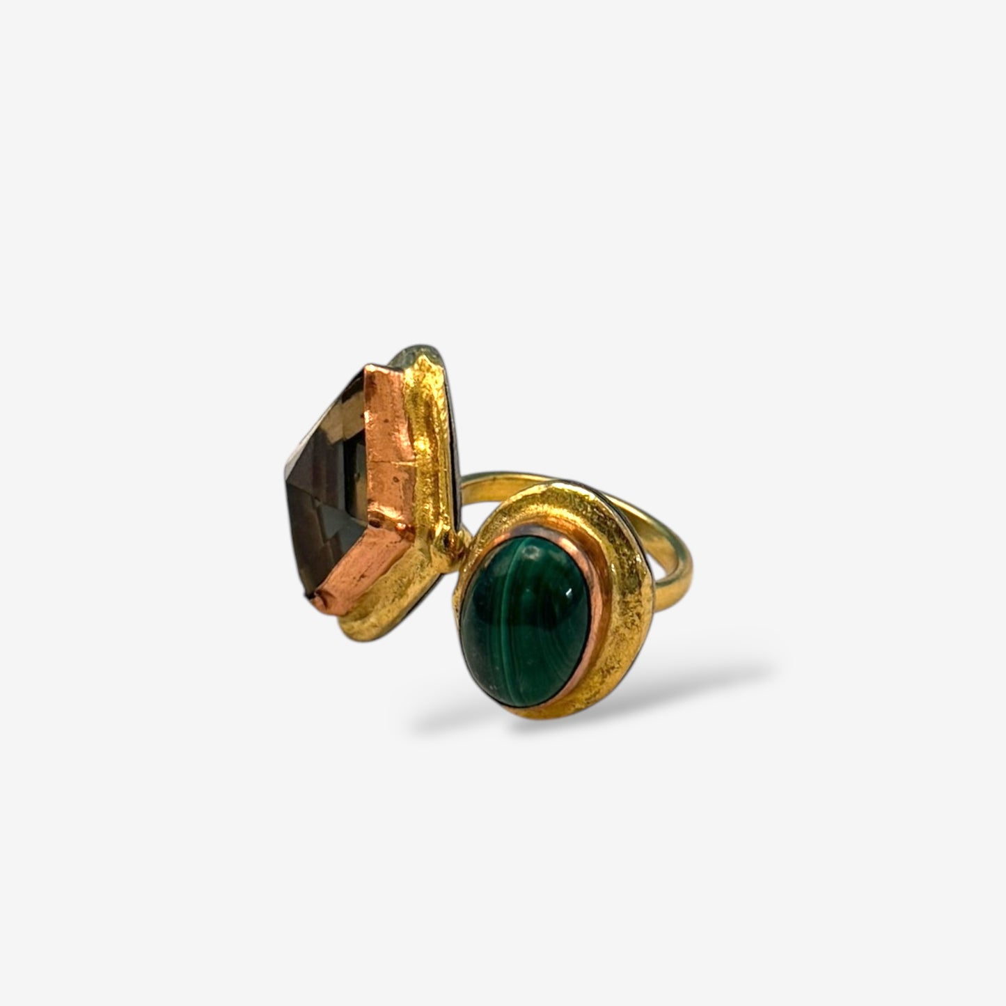 Smoky Quartz - Malachite