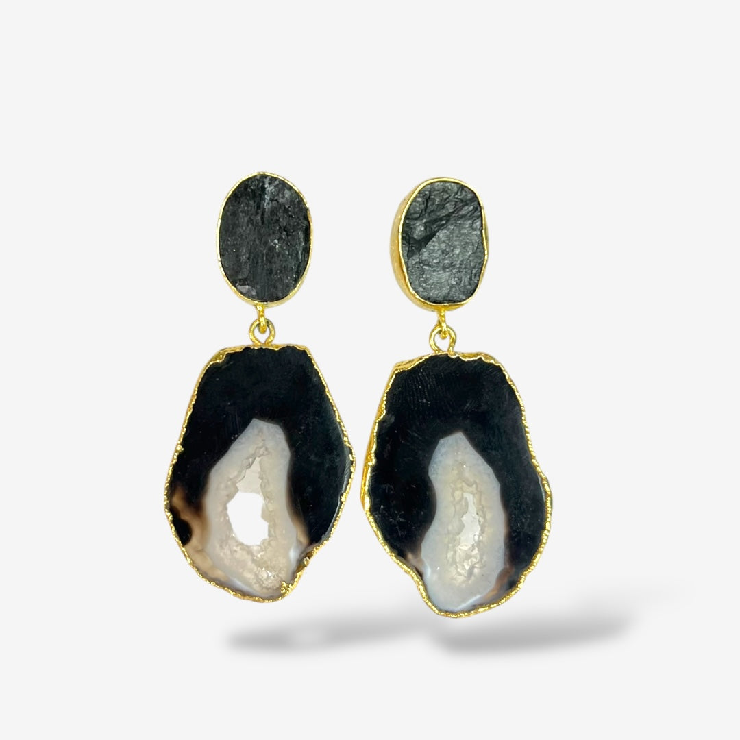 AGATE SLICE EARRINGS