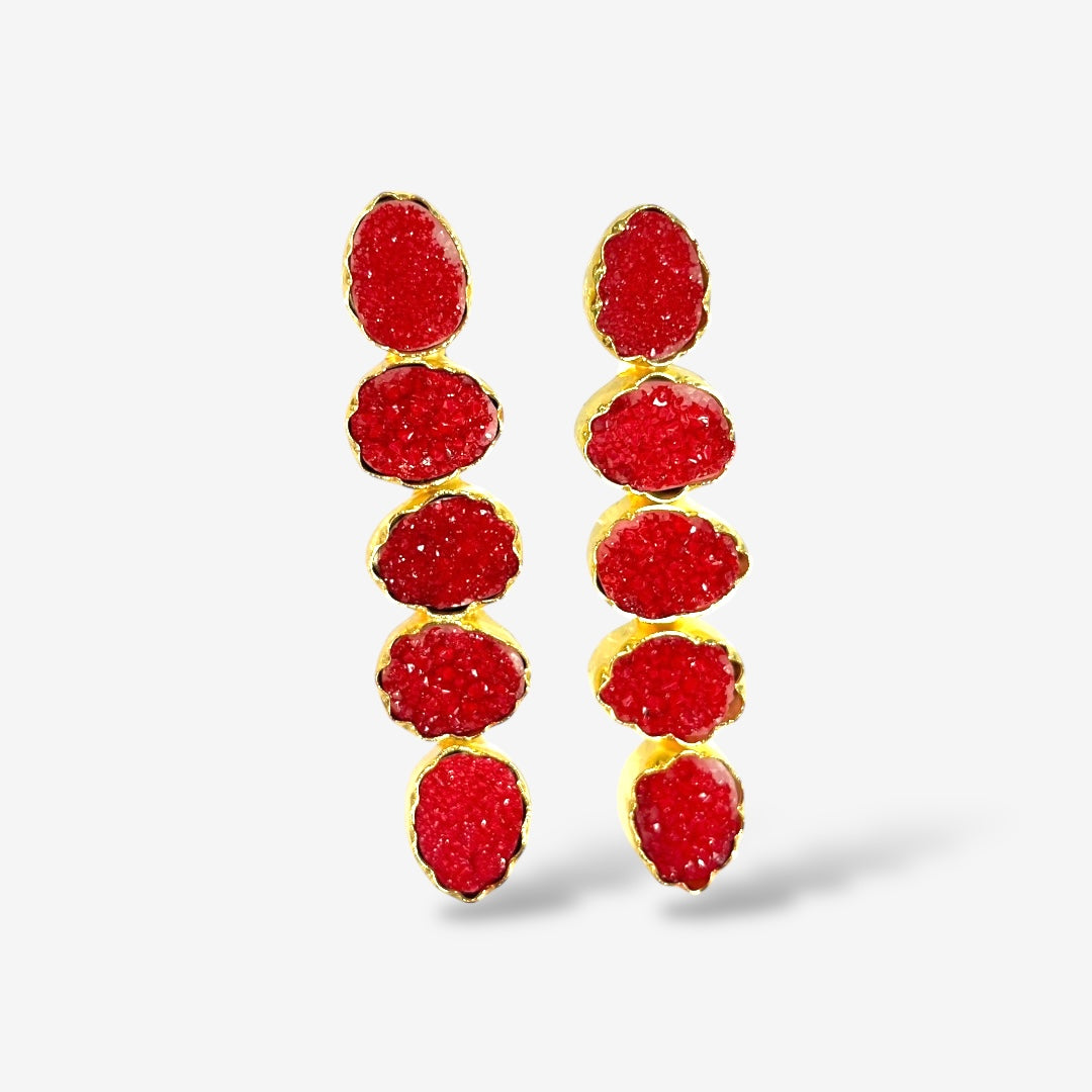 DRUZY 5 DROP EARRINGS