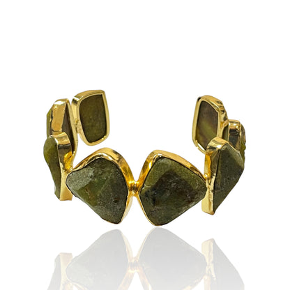 Iris Raw Stone Cuff
