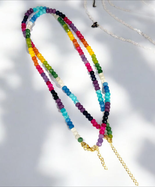 Rainbow Bead Choker