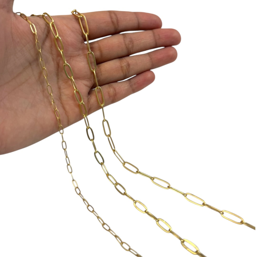 Paper Clip MattGold Chain