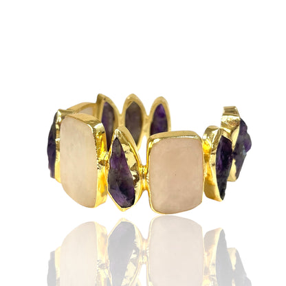 Amethyst & Rose Cuff