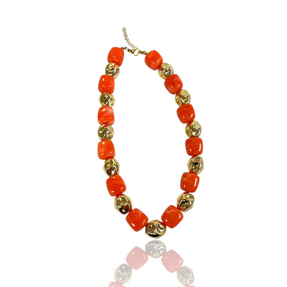 Resin Gold Mix Necklace