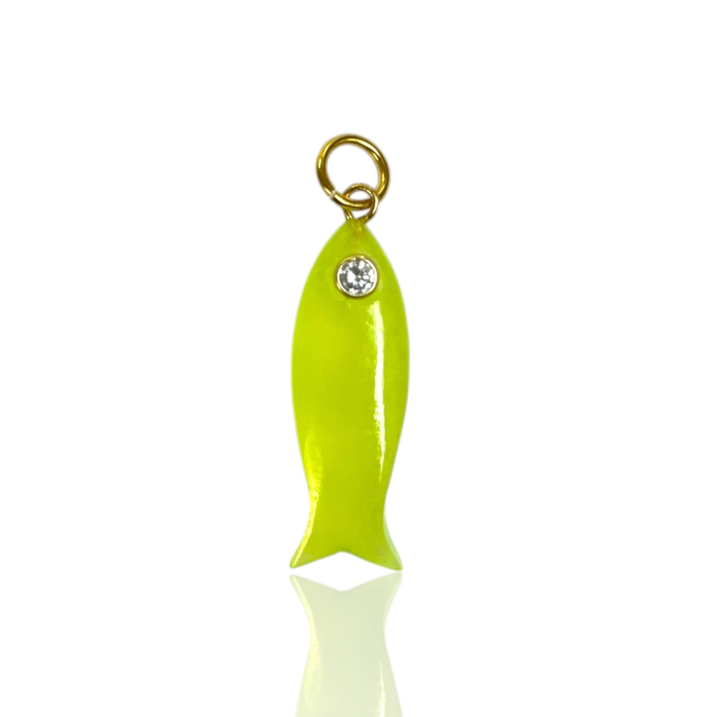 Natural stone fish Charm