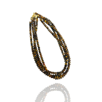 Faceted Bead Necklaces 6mm - Natural Stone