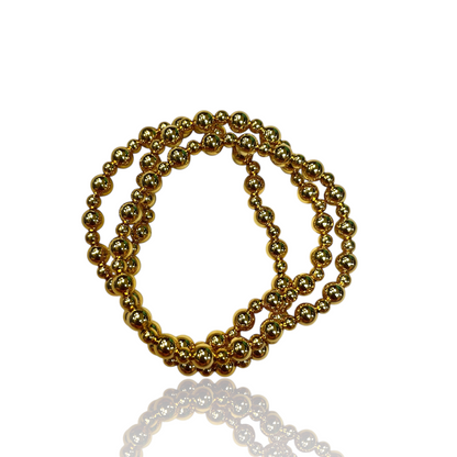Gold & pearl bead bracelet