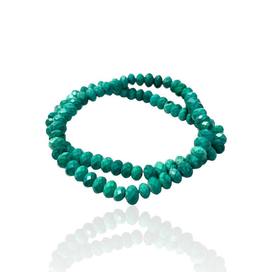 6mm faceted bead bracelet