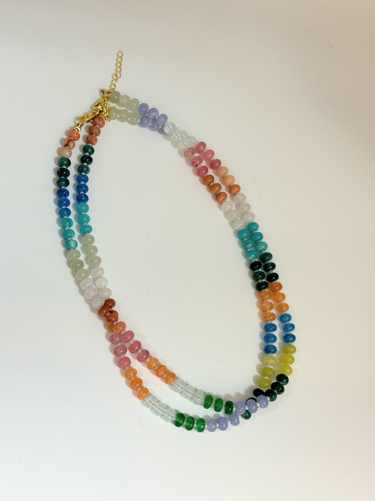 Bead Knotted Chokers 6mm Rainbow collection