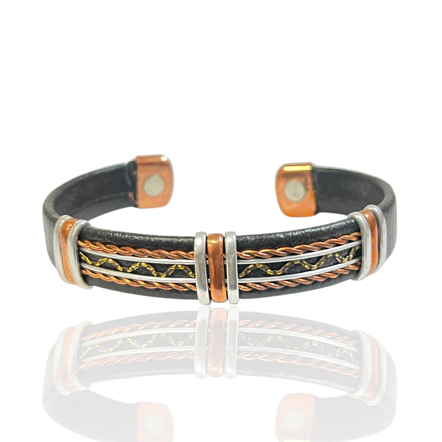 Leather Copper Cuff