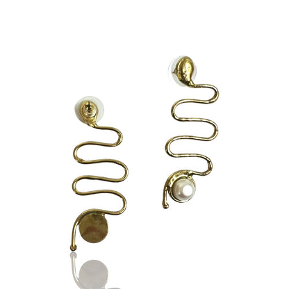 Snake Pearl Earrings