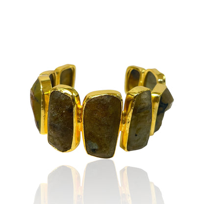 Iris Raw Stone Cuff