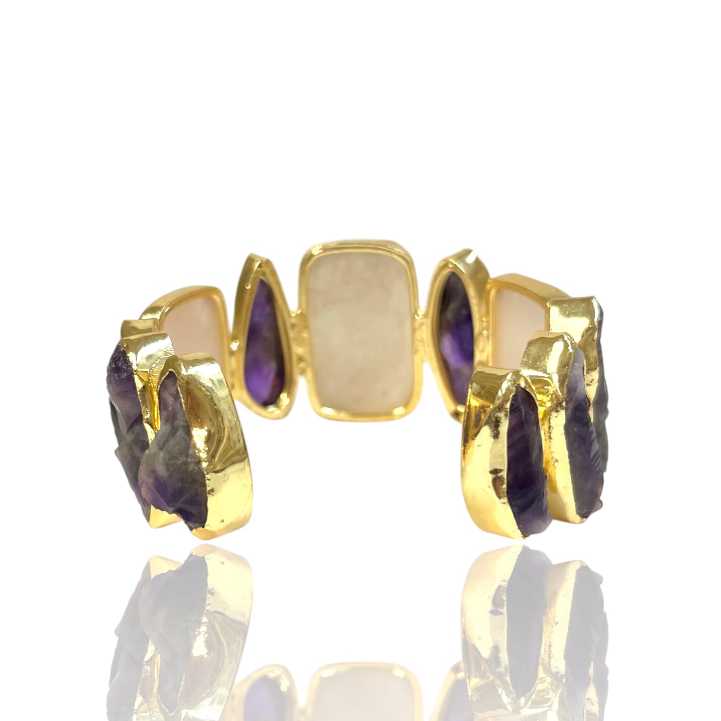 Amethyst & Rose Cuff