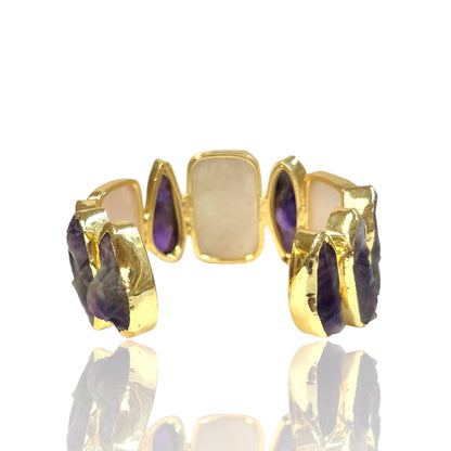 Amethyst & Rose Cuff