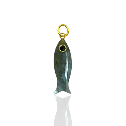 Natural stone fish Charm