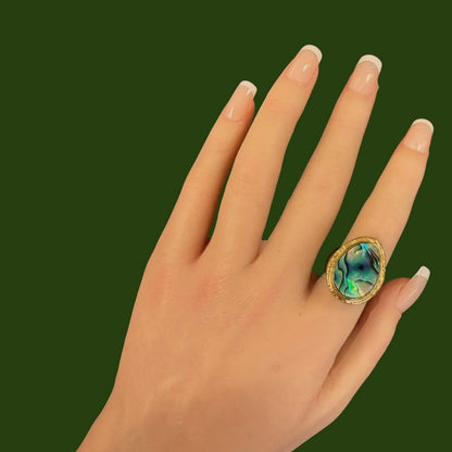 Abalone Iridescent Ring