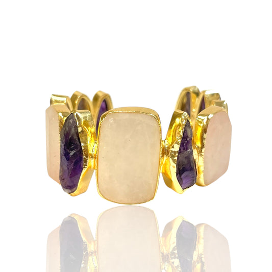 Amethyst & Rose Cuff