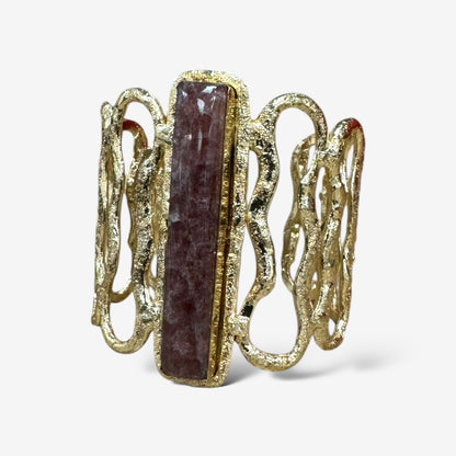 Ava Cuff Strawberry Quartz