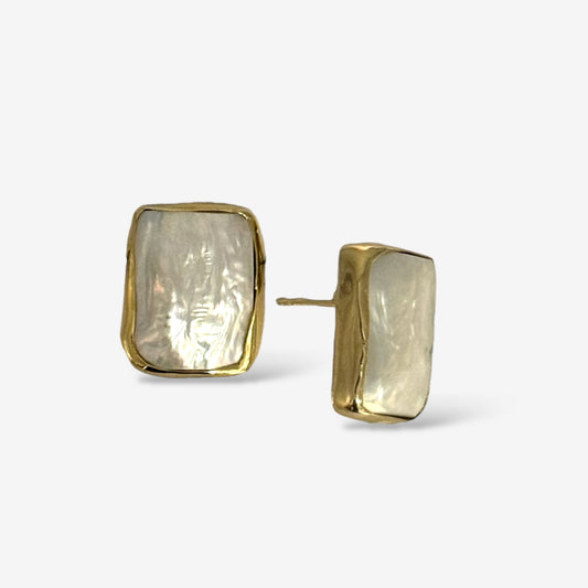 Square Pearl Studs