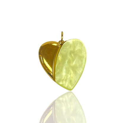 Split heart Charm