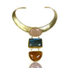 Rose, labradorite & carnelian