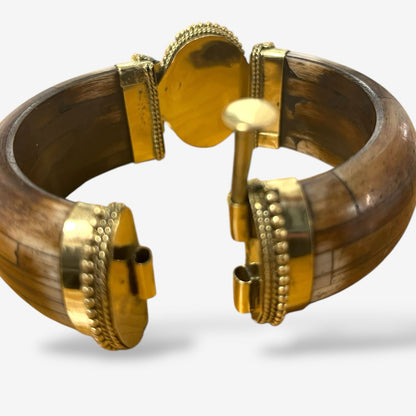 Brown Buffalo Bone Cuff