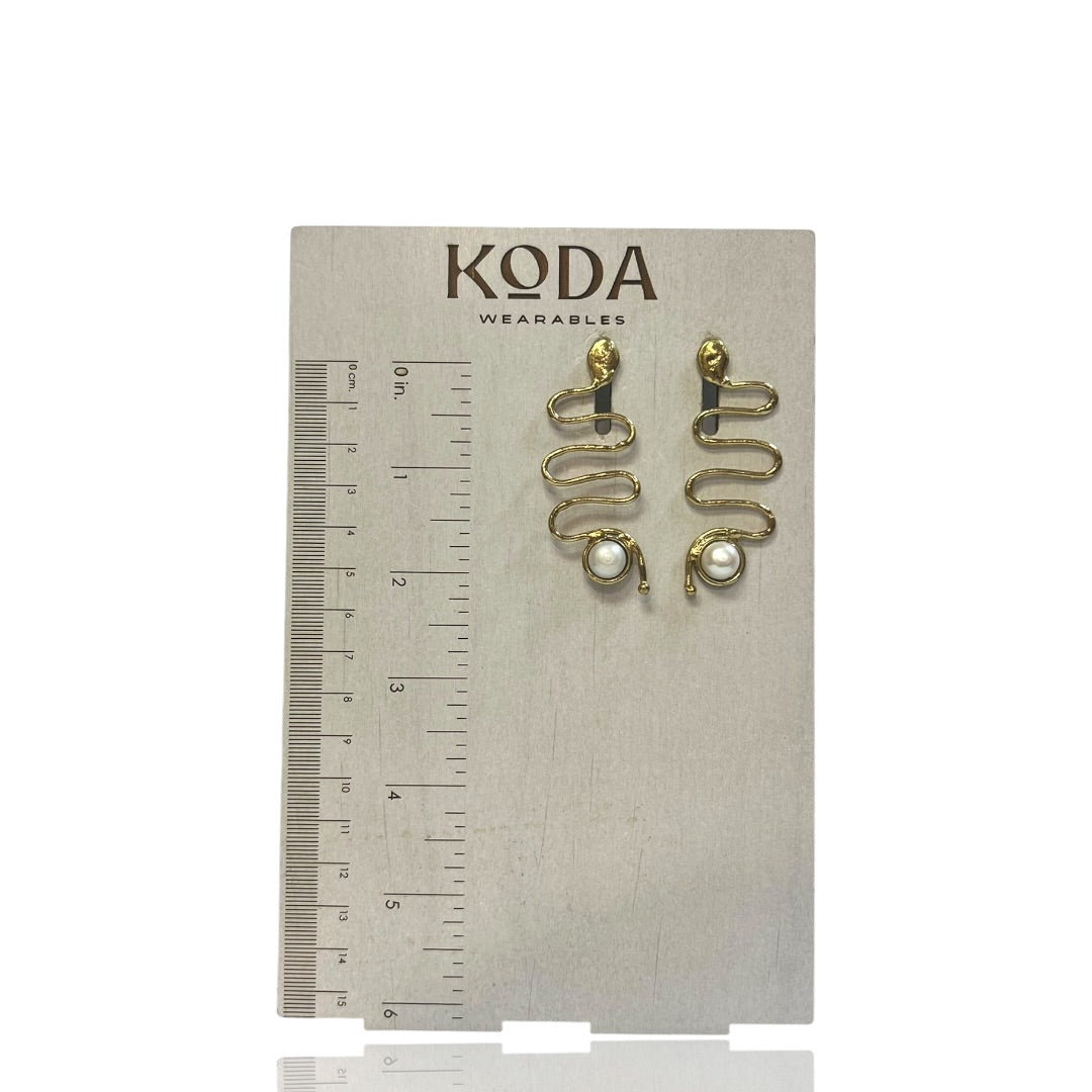 Snake Pearl Earrings