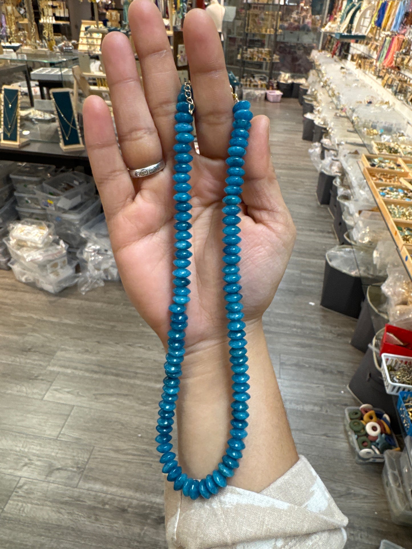 8mm Saucer Bead Necklaces