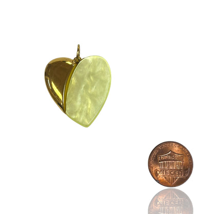 Split heart Charm