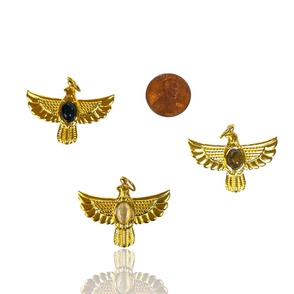 Onyx Eagle Charm