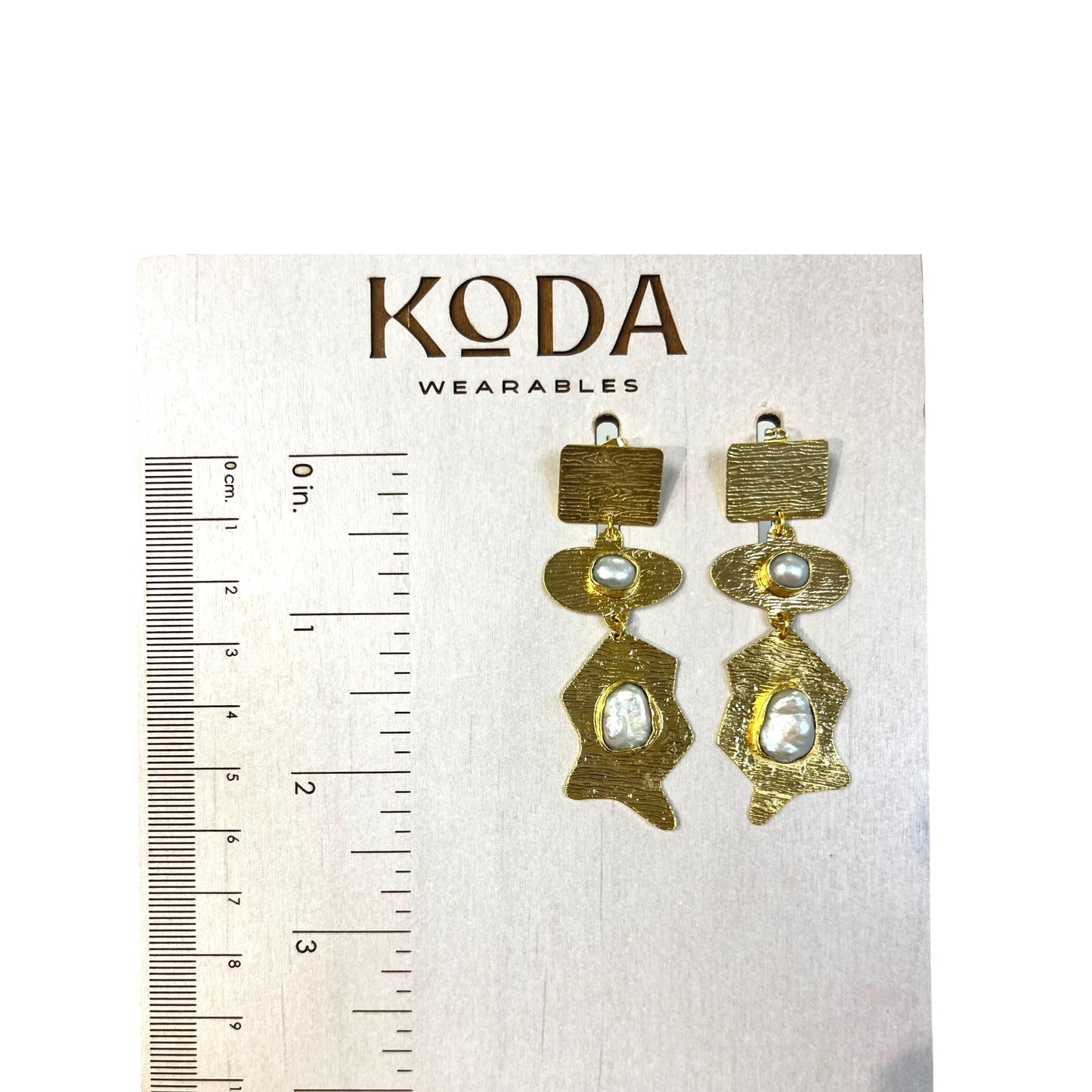 Golden Tide Pearl Earrings