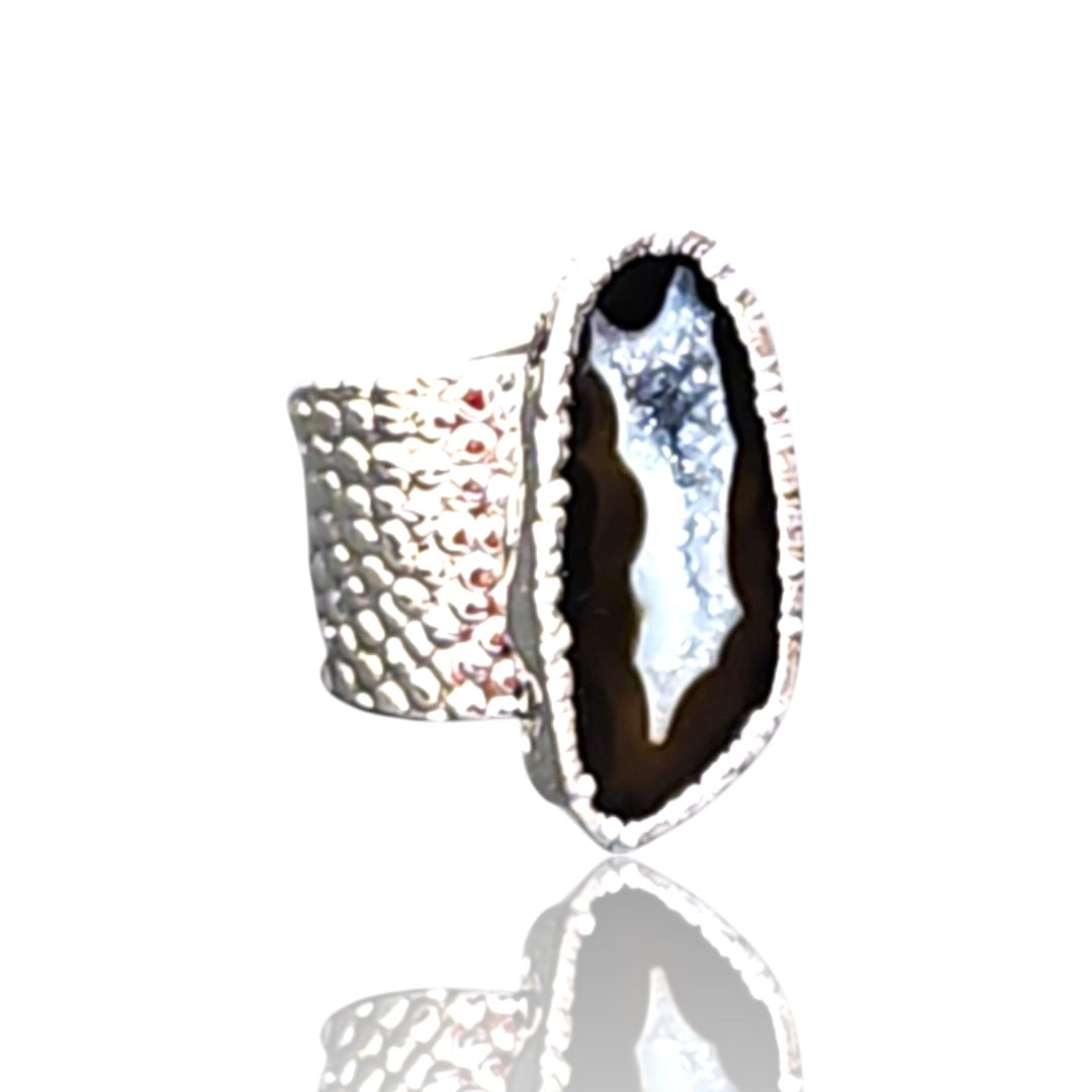 Geode Silver rings