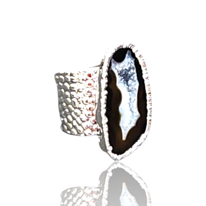 Geode Silver rings