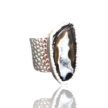 Geode Silver rings