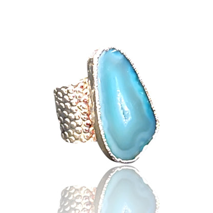 Geode Silver rings
