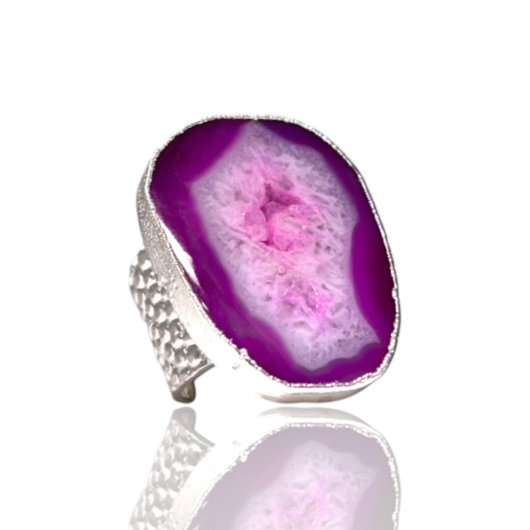 Geode Silver rings
