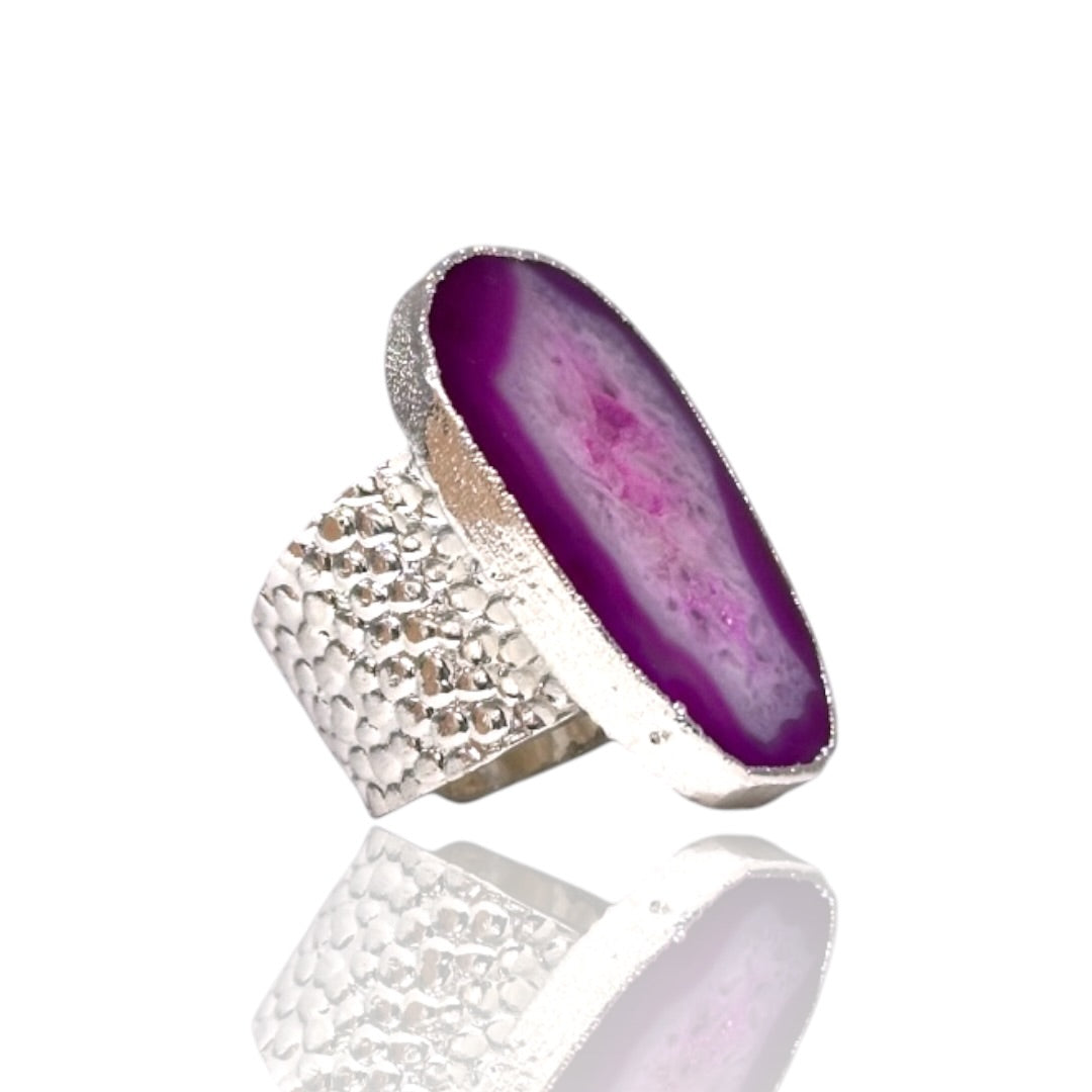 Geode Silver rings