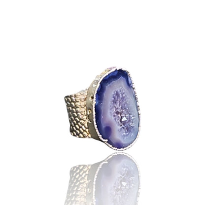 Geode Silver rings