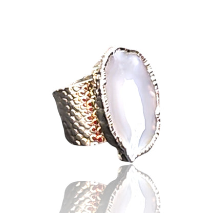 Geode Silver rings