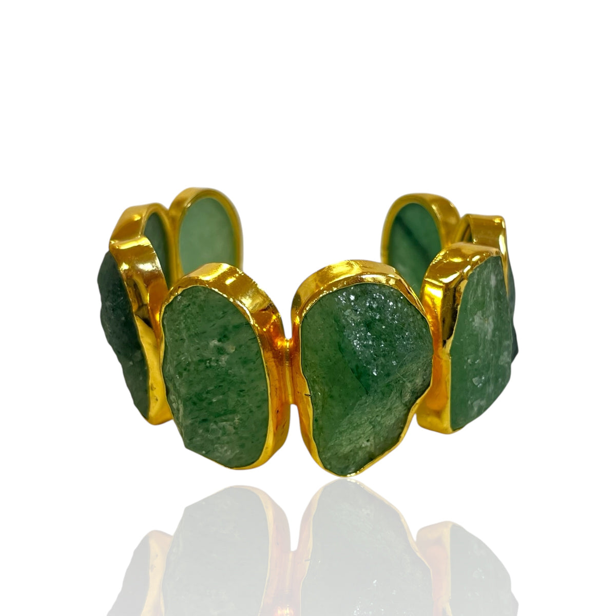 Green Strawberry Quartz Cuff