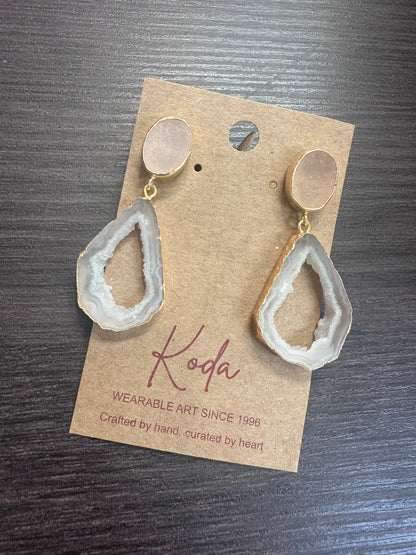 AGATE SLICE EARRINGS