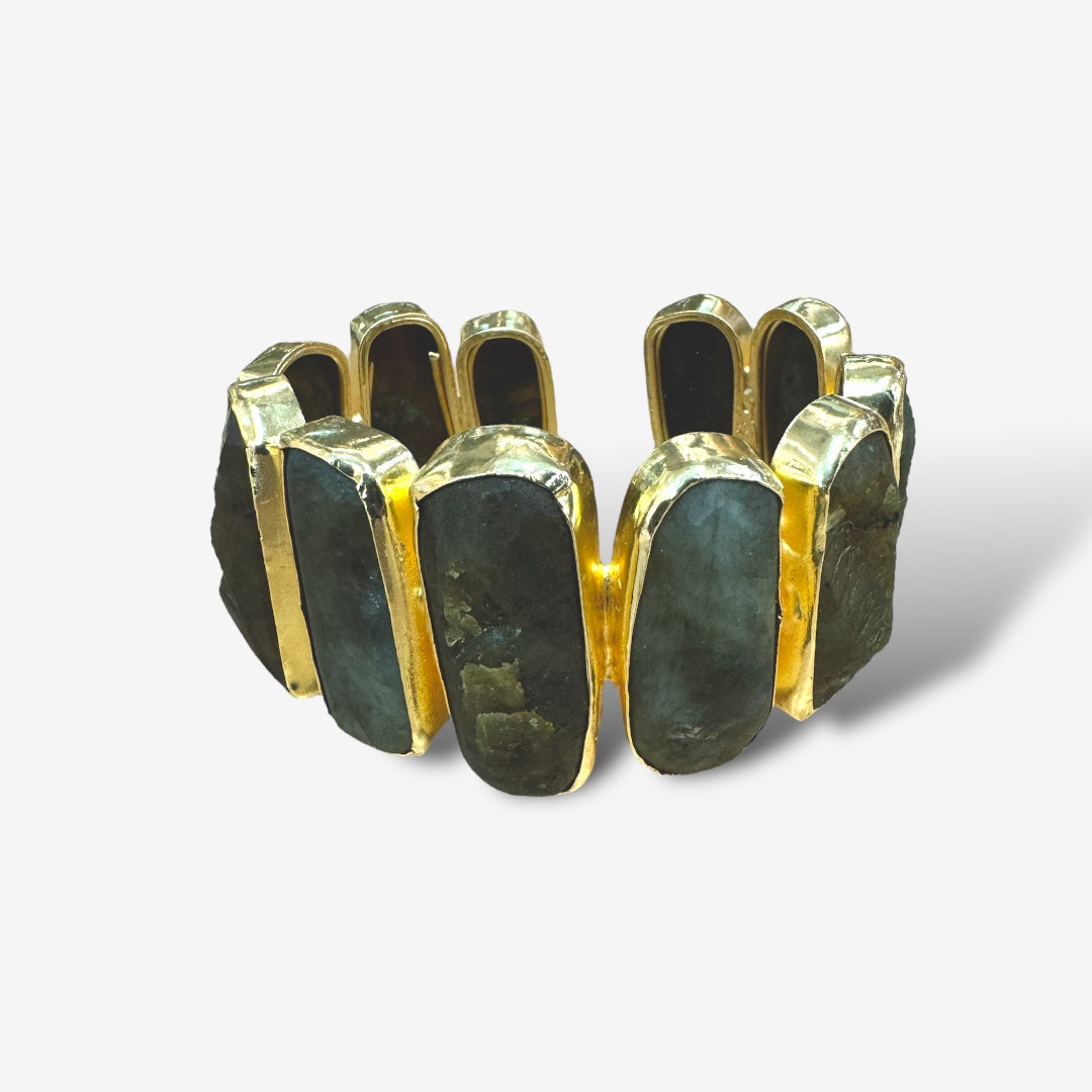 Iris Raw Stone Cuff