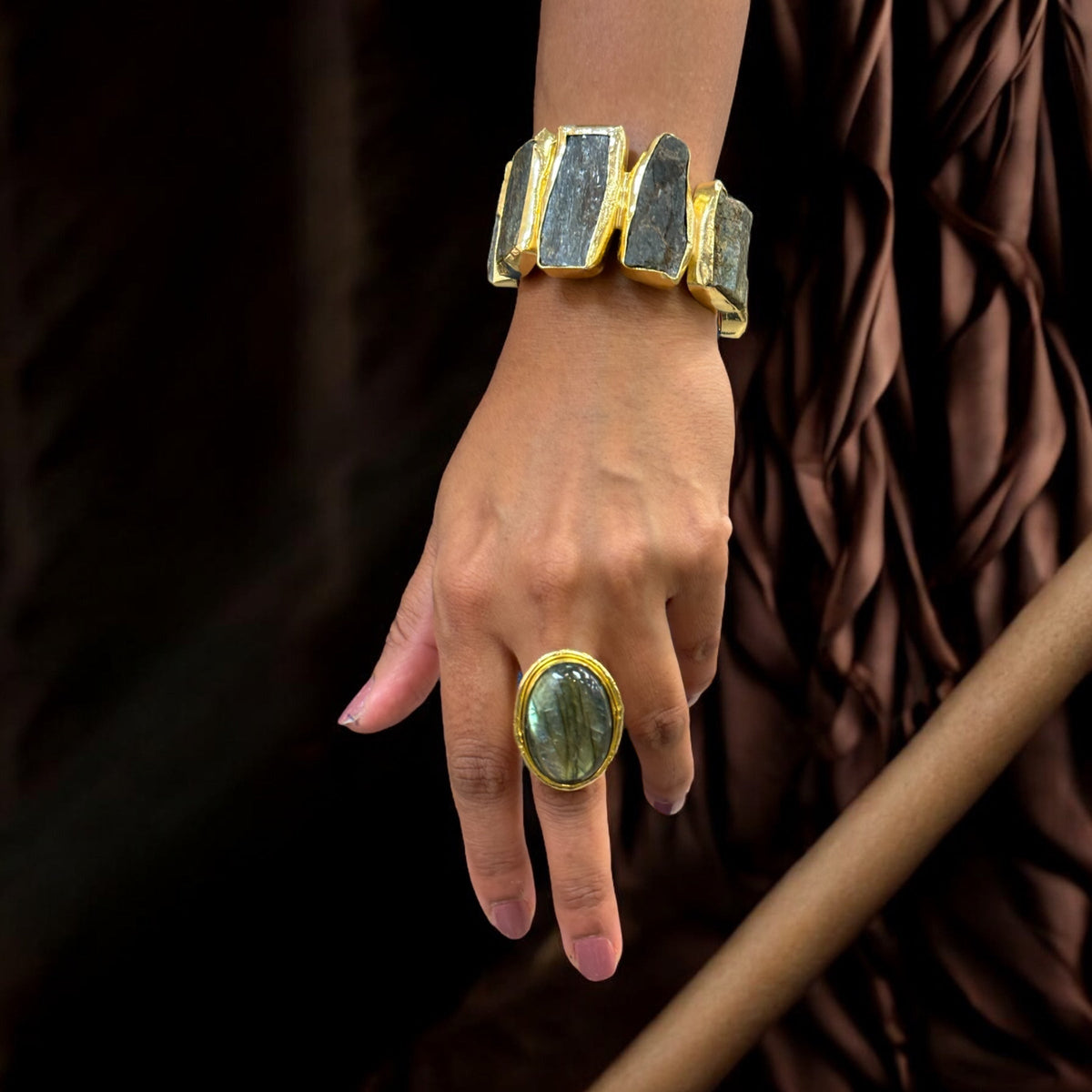 Iris Labradorite Cuff