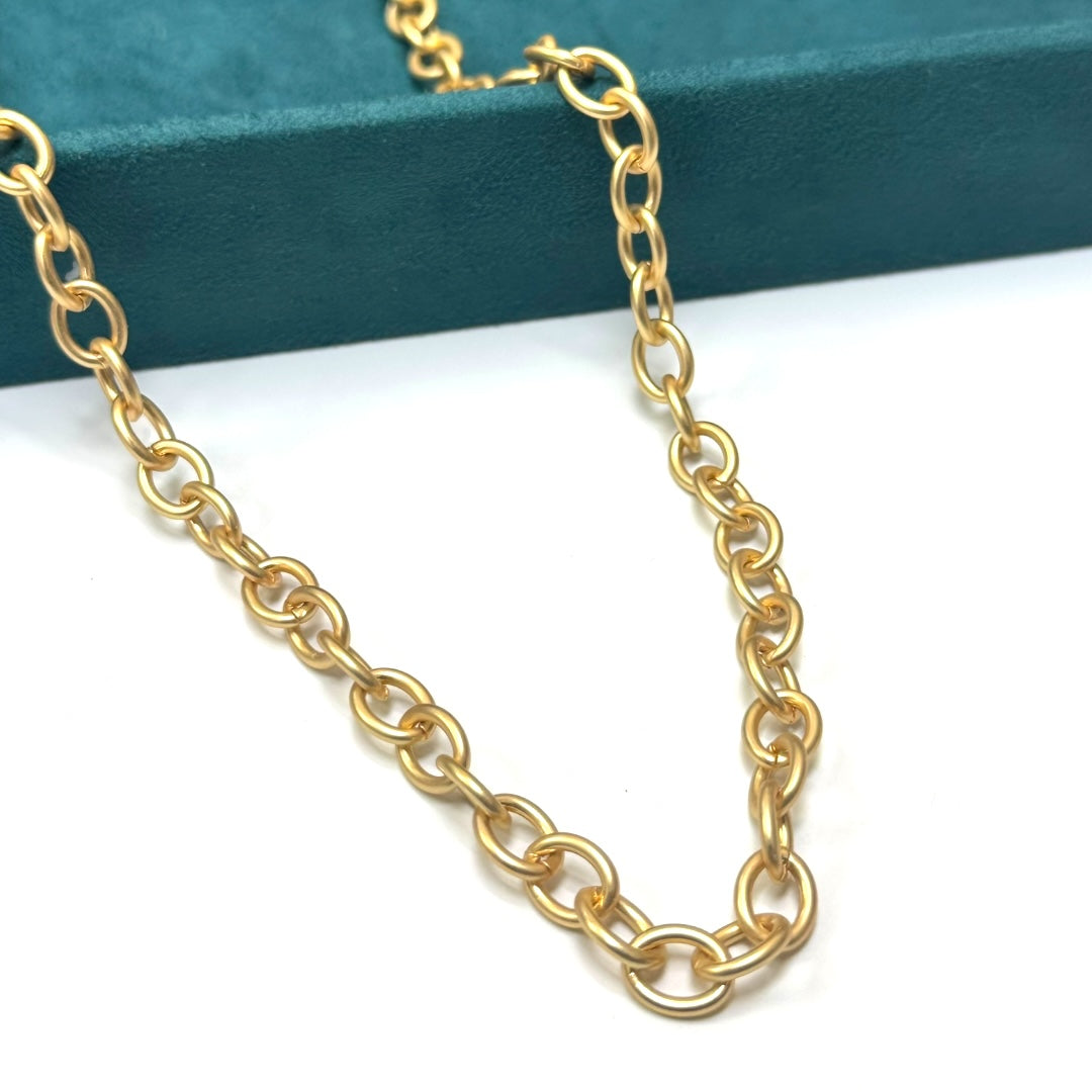 Matt Gold Oval Chain
